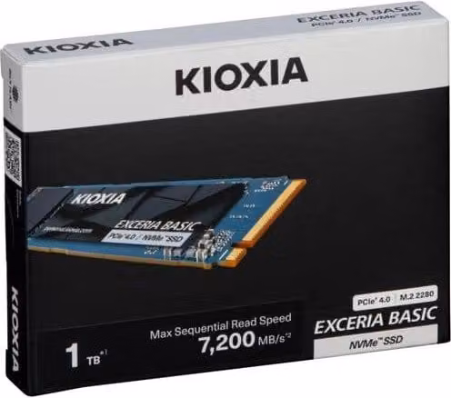 KIOXIA EXCERIA BASIC NVMe 1TB M.2 2280 PCIe 4.0 LSF10Z001TG8
