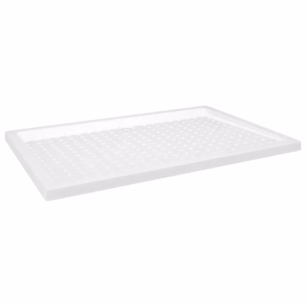 Piatto doccia rettangolare anti slip vidaXL in plastica bianca L 120 x P 80 x H 4 cm – 2