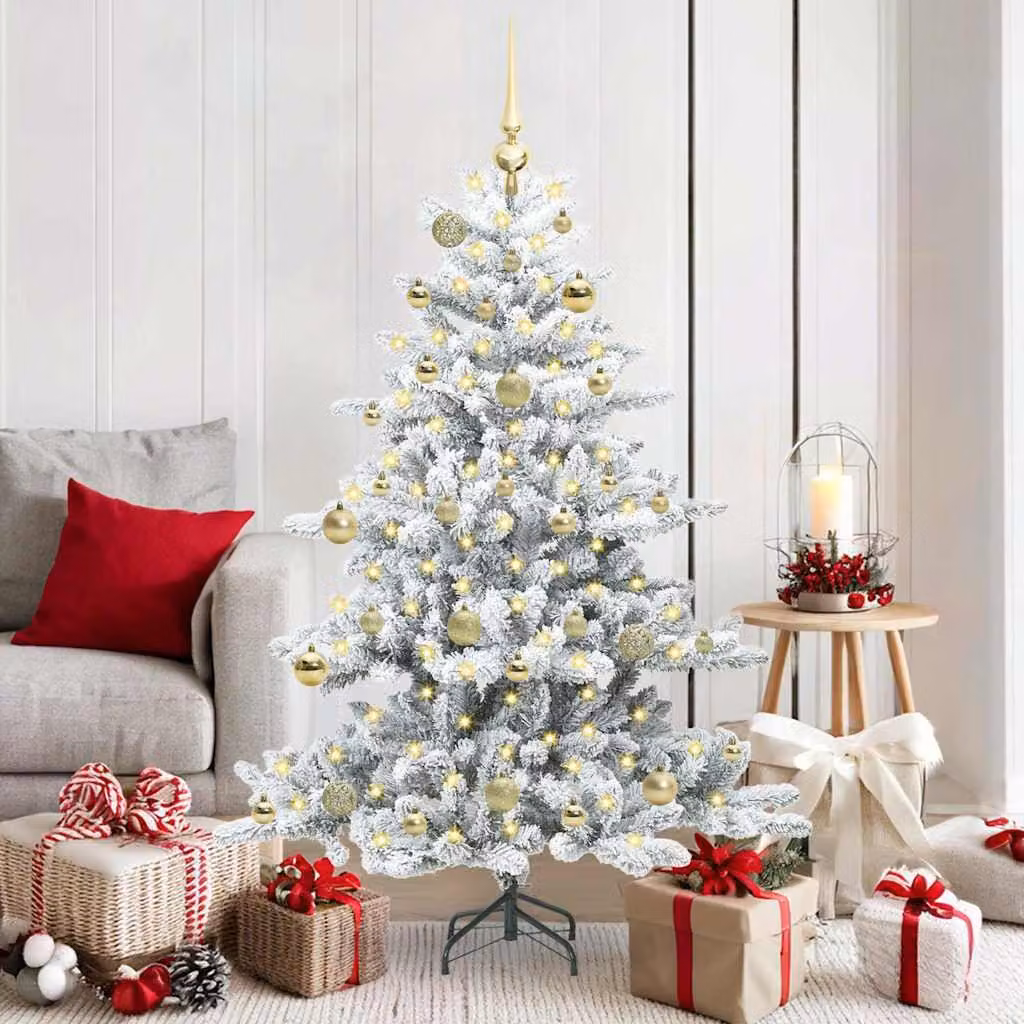 Maison Exclusive - Albero di Natale artificiale pieghevole, bianco, 150 cm, in PVC e acciaio