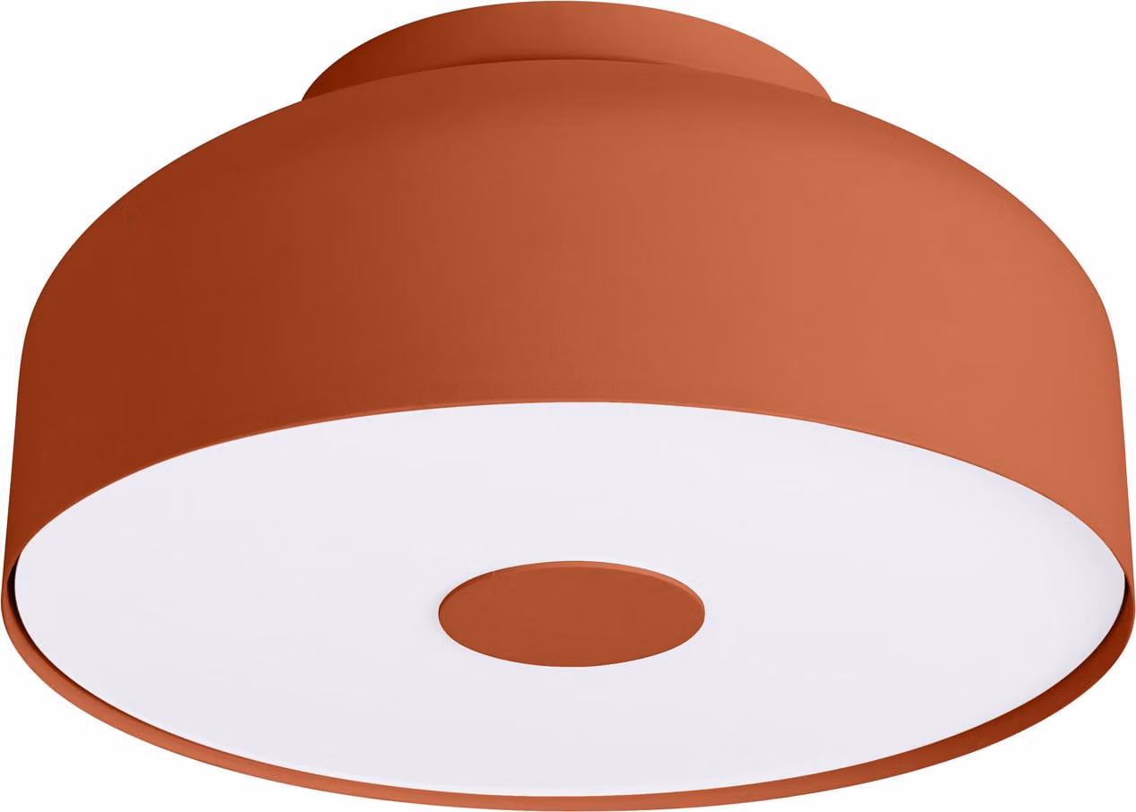 Plafone rotondo TEKNAR ocra rosso-bianco 4xE27x15W metallo, dimensioni: 15x30x30 cm, IP20, Pure Lume