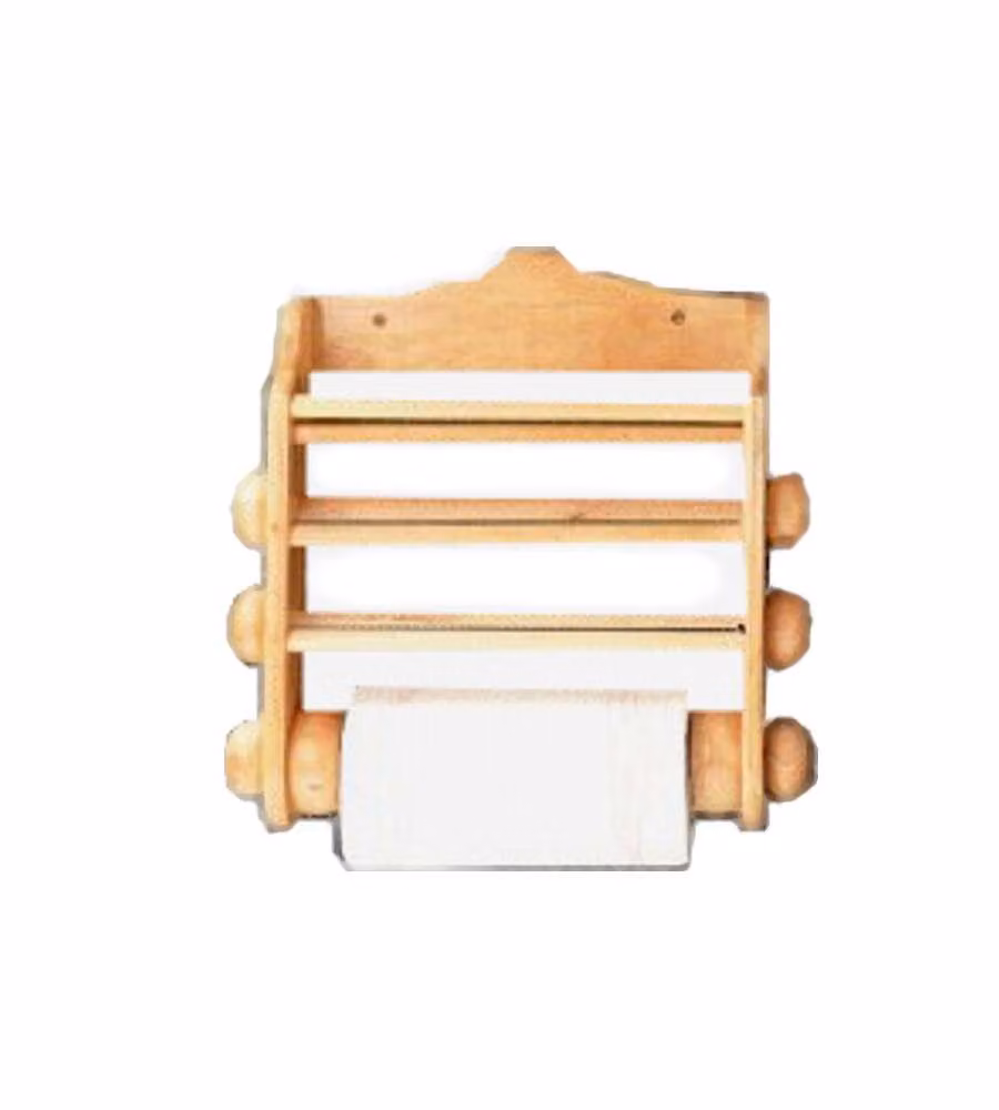 Portarotolo Legno Lusso Rotoli 3 Naturale   Calder