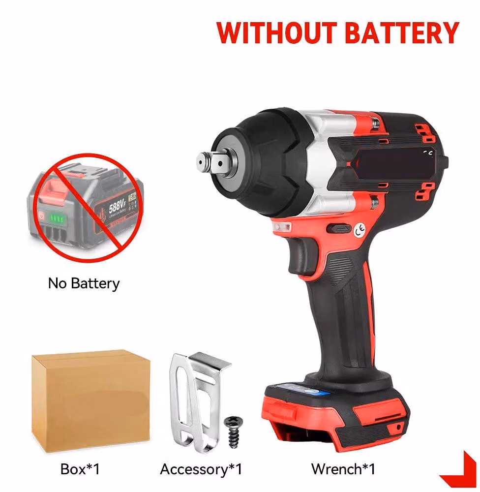 Chiave a percussione wireless - Avvitatore a impulsi senza fili - 1800 Nm - 1/2 pollice - 18V - Brushless - Senza batteria