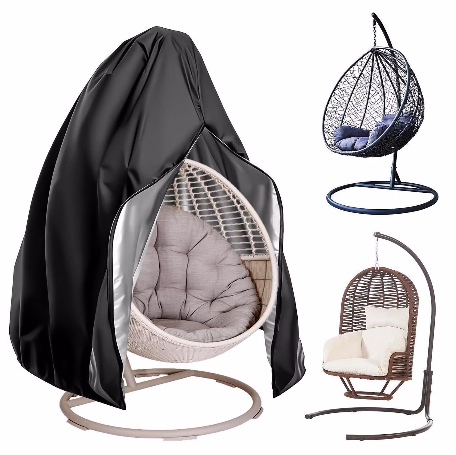 Copertura per sedia a dondolo, dimensioni 190 x 115 cm, tessuto Oxford 420D, impermeabile