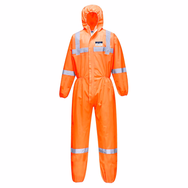 Portwest ST36 Tuta antistatica VisTex Chemical SMS Arancione Taglia M