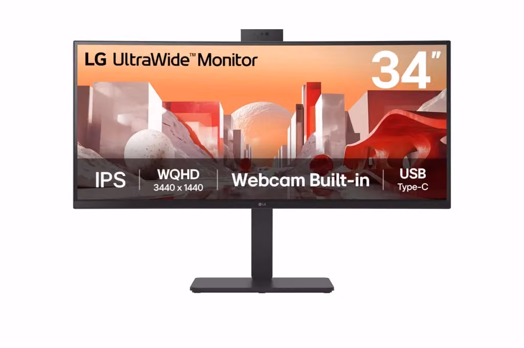 Monitor LG UltraWide Curvo da 34 pollici IPS con risoluzione UWQHD 3440 x 1440 pixel, 60Hz, Nero 34BA85QE-B.AEU – 2