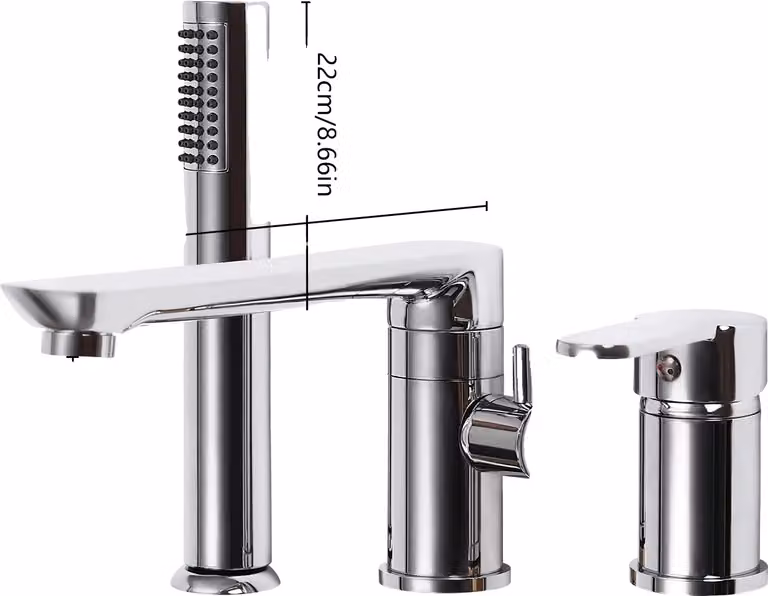 Miscelatore a 360°, doppio scarico dell'acqua, design moderno in rame, colore argento