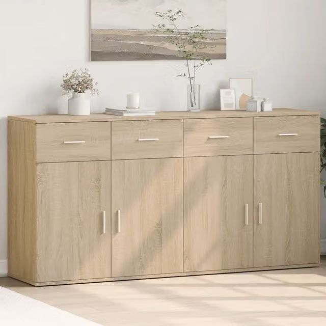 Credenze 2 pz Rovere Sonoma 79x38x80 cm in Legno Multistrato 3276618