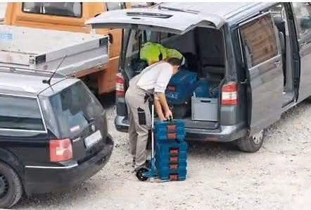 Carrello di trasporto Bosch Professional, pieghevole, portata 125 kg, per L-Boxx