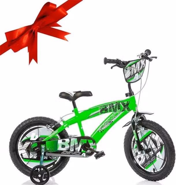 Bicicletta BMX da bambino Dino Bikes 16 pollici verde in metallo – 1