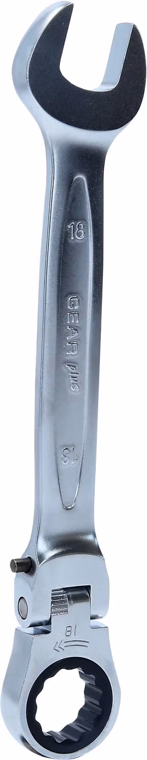 KS TOOLS GEARplus Chiave combinata a cricchetto bloccabile 18 mm - 503.4818