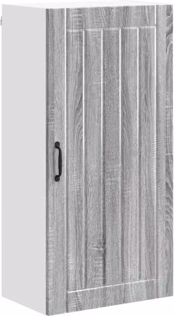 Armadio da cucina moderno rettangolare con ante scorrevoli 50 x 31 x 100 cm in legno multistrato grigio sonoma 02_0054148