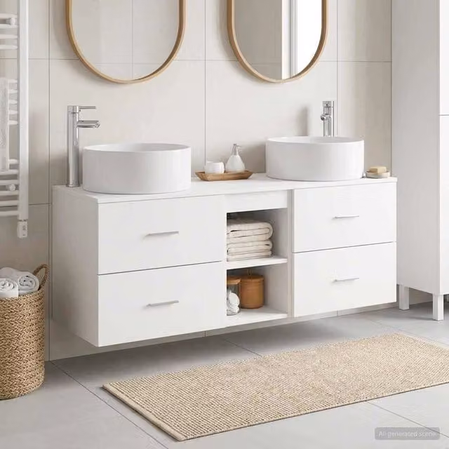 Set di mobili per il bagno 3 pz Bianco 49,5 x 44,5 x 65,5 cm 3405947