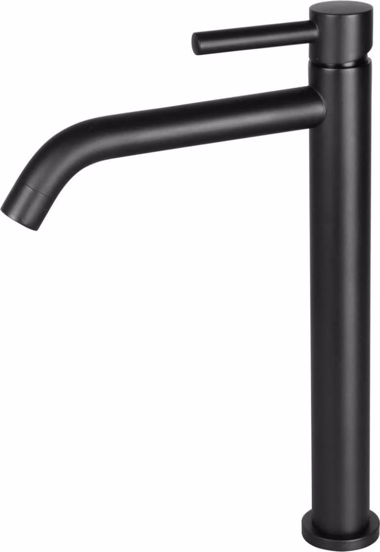 Rubinetto Difference Alto 30,6 cm - Miscelatore per lavabo Nero opaco - Rubinetto per acqua calda e fredda - Rubinetto per cucina, WC e bagno - Non lascia impronte digitali