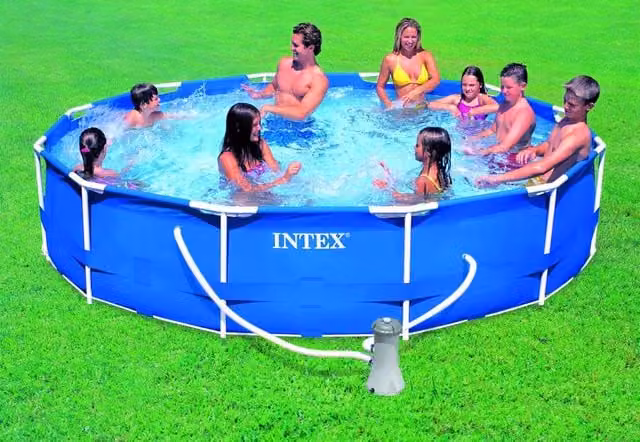 Piscina Tonda Frame Telaio Portante con Pompa Filtro Ø Cm 366 x 76 H Intex