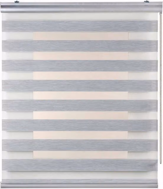 Tenda a Rullo Giorno/Notte Storesdeco Grigia a Righe L: 200 cm, H: 250 cm