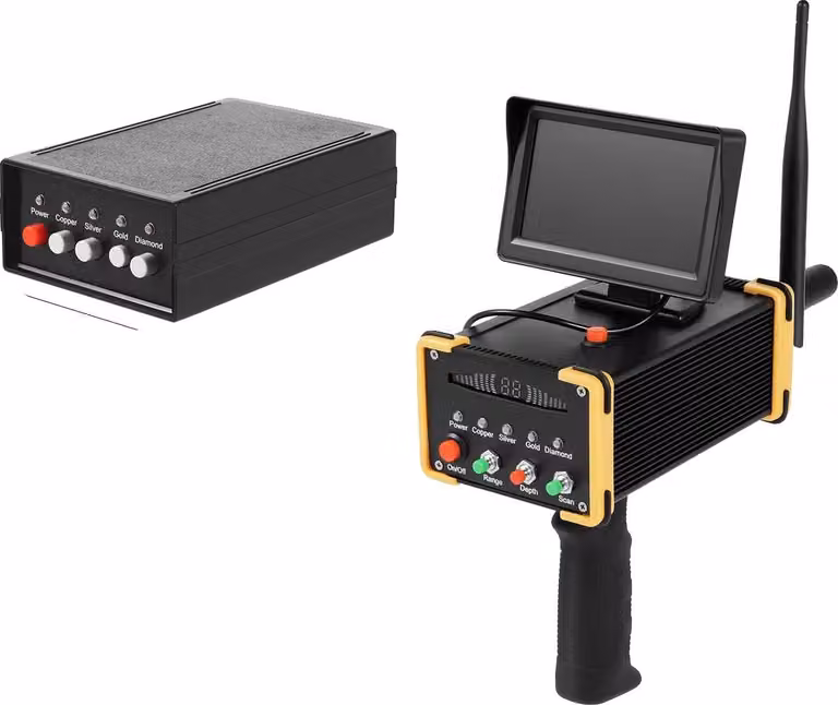 Metal detector, display LCD, sistema ricaricabile, colore nero