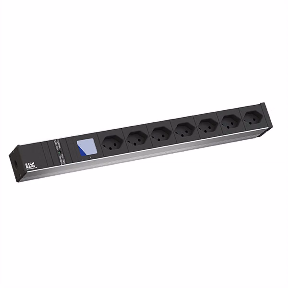 BACHMANN BN0500 19 pollici 1U 7xCH T13, 1xFusibile 10A alimentazione 3,0m T23 Svizzera