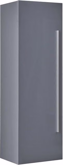 Pensile da bagno moderno BELIANI in MDF grigio opaco con ante a battente e ripiani interni, L: 132 cm, P: 40 cm, H: 35 cm