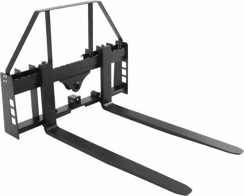 Forca Pallet VEVOR in acciaio nero per minipale e trattori, capacità 1814 kg, attacco per telaio lato lungo 1065 mm e ricevitore da 50,8 mm