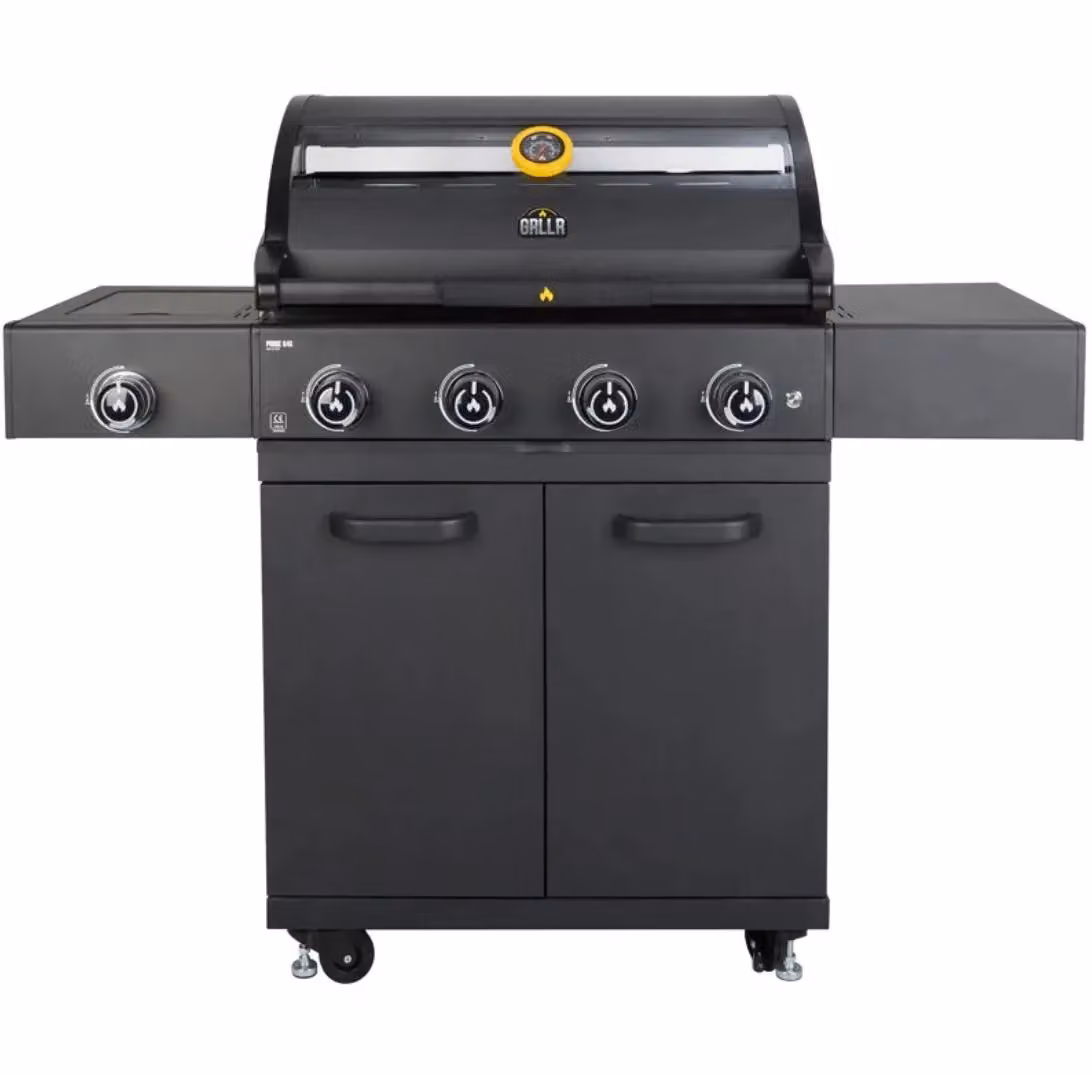 Barbecue a gas con carrello e fornello laterale Prime G4S 4 fuochi GRLLR