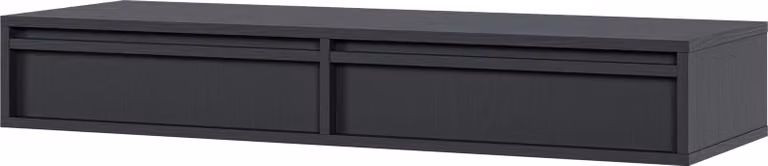 Selsey Evo - Comodino sospeso con 2 cassetti, nero, 110 cm