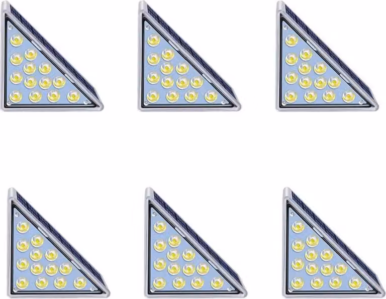 Luci solari a gradini, impermeabili IP67, potenza 80 lumen, 6 pezzi