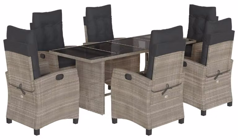 Panca da giardino elegante e confortevole per esterni, resistente agli agenti atmosferici e durevole, colore nero