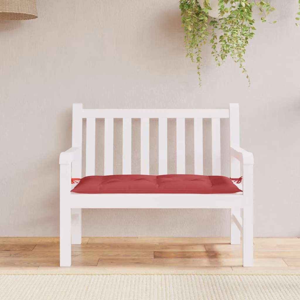 Cuscino per panca vidaXL Rosso, L 110 x P 50 x H 7 cm, in tessuto Oxford impermeabile e traspirante
