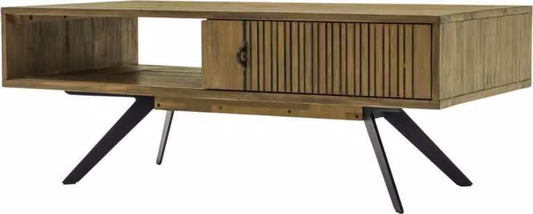 FURNLUX Tavolino Massa Brown And Black 120cm / Colore principale: Brown / Dimensioni: 120 x 45 x 60 cm