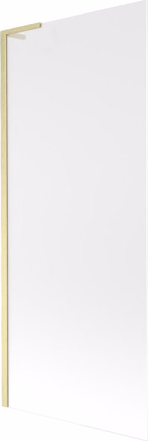 Mexen Next L paratia da vasca da bagno ad un'anta 80 x 150 cm, ghiacciato, oro spazzolato - 895-080-000-03-30-55