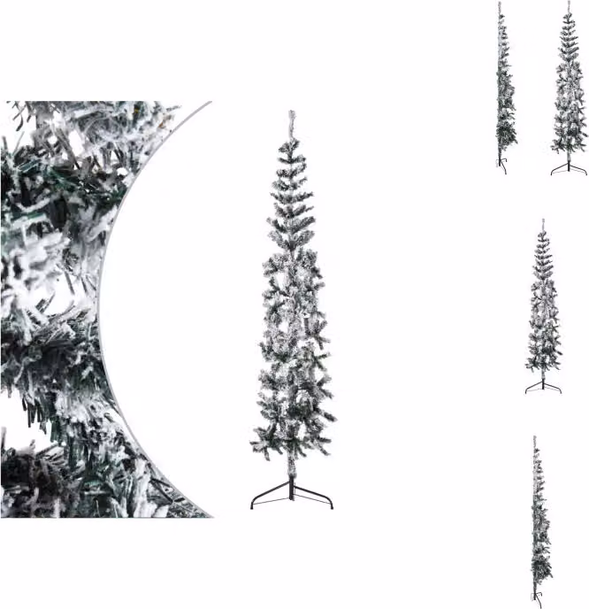 vidaXL Mezzo albero di Natale artificiale con neve sottile 240 cm - Alberi di Natale