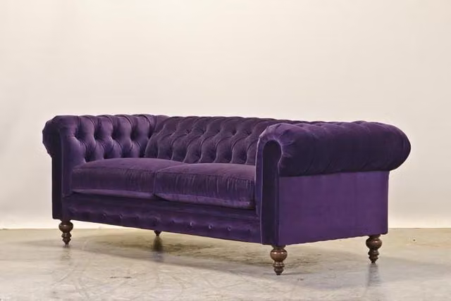 Chesterfield Design Luxus Polster Sofa Couch Sitz Garnitur Leder #132
