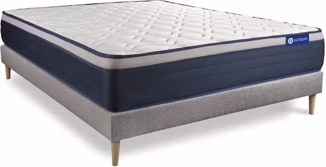 Kit rete e materasso matrimoniale Actilatex max 140x210cm - Spessore : 26cm - Lattice e memory foam - rigido