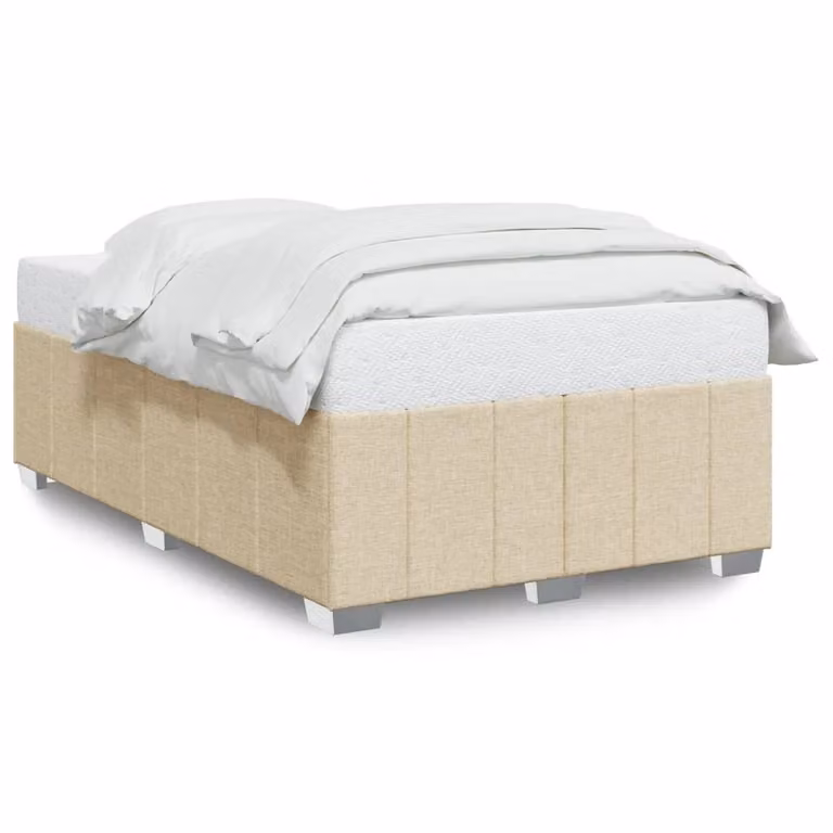 Struttura letto senza materasso crema 120x190 cm in tessuto