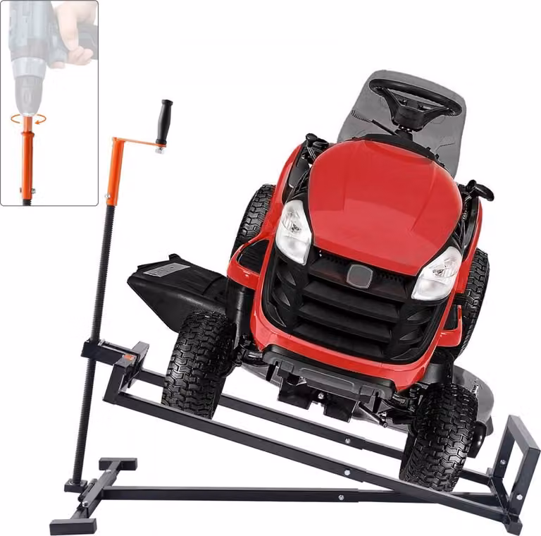 Sollevatore per tosaerba - Portata 399 kg - 60 cm per trattori da giardino - Sollevatore per tosaerba di alta qualità - Attrezzo da giardino