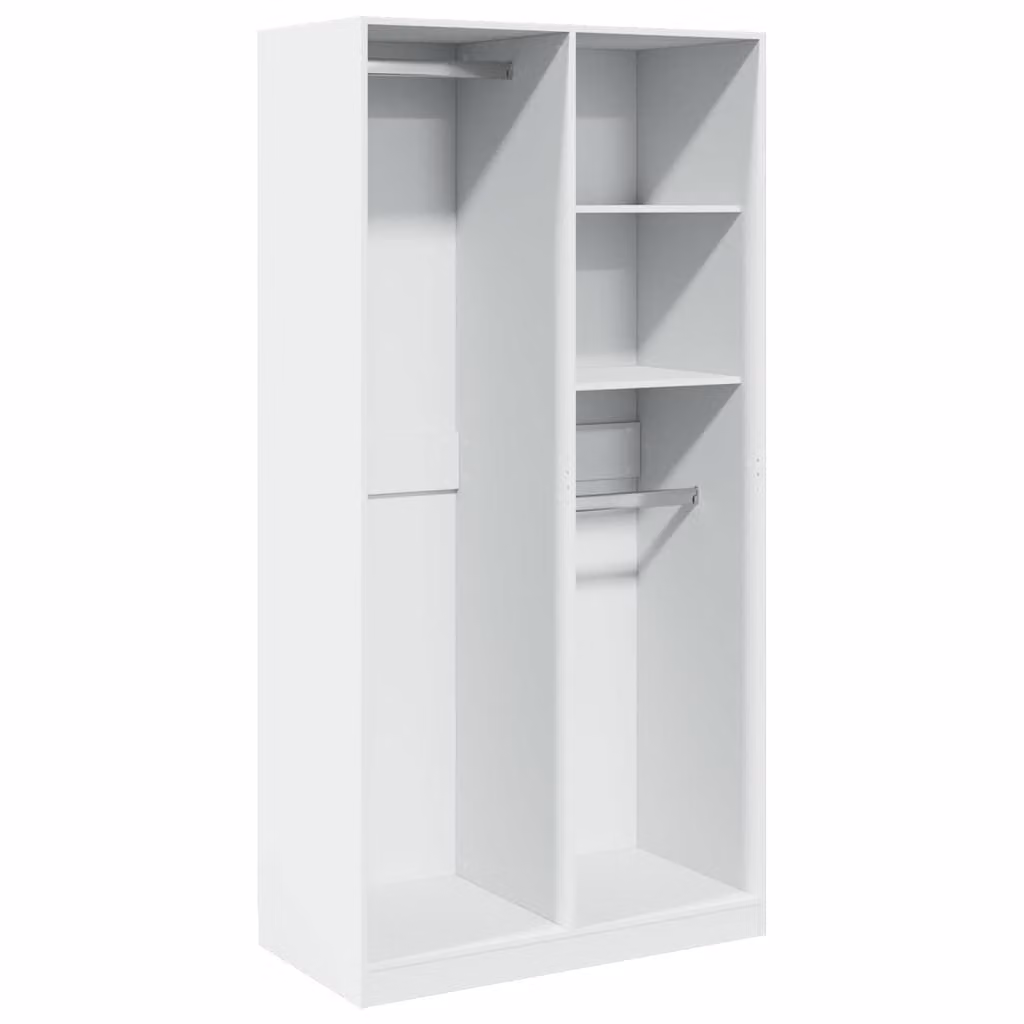 Armadio Bianco 100x50x200 cm in Legno Multistrato