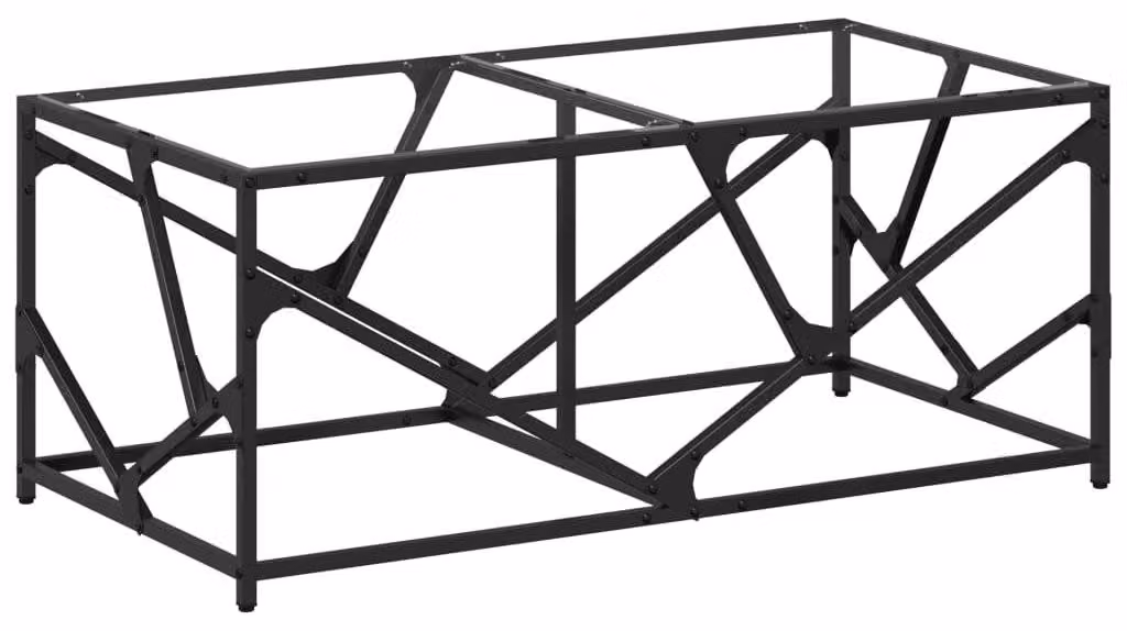Tavolino da salotto moderno con piano in vetro e base in legno