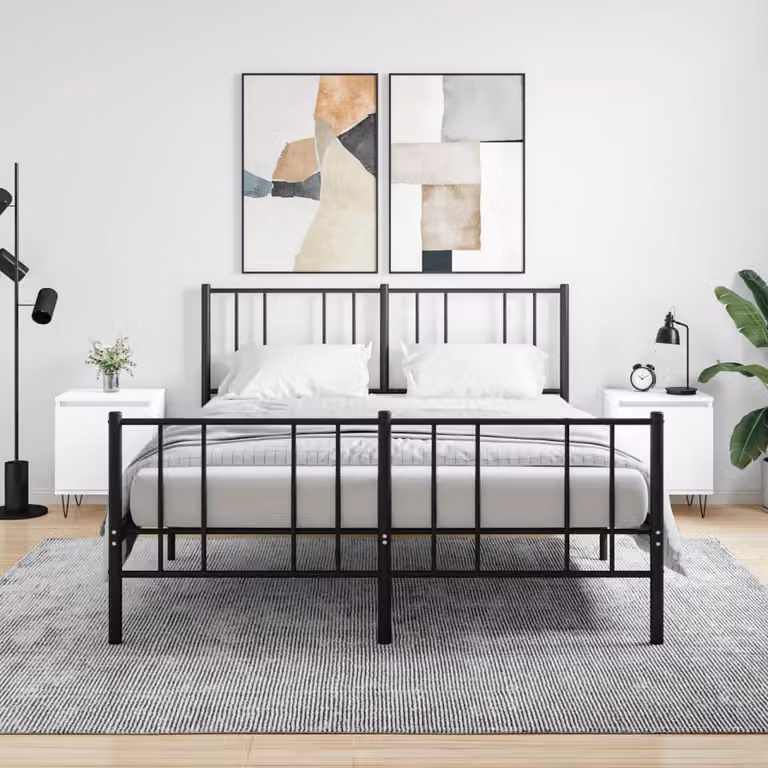 Set di 2 comodini vidaXL bianchi in legno e MDF per camera da letto L/P/H: 40 x 30 x 50 cm