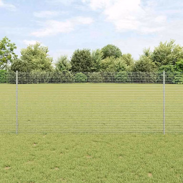 Maison Exclusive - Recinzione con Posto Argento 1 x 25 m Acciaio