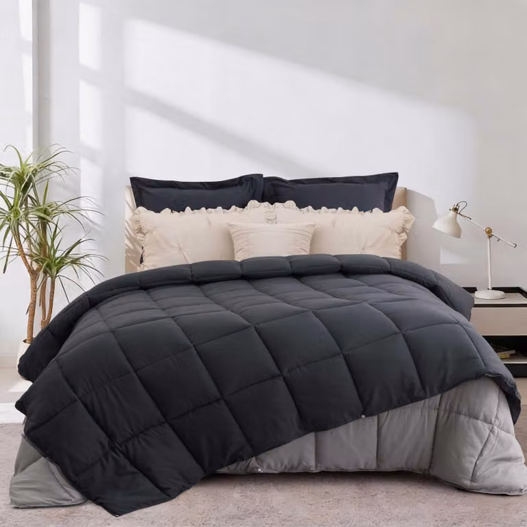 Set di lenzuola e coperta per letto, composto da 4 pezzi, adatto a tutte le stagioni, dimensioni 200x200 cm, con coperta invernale da 300 g/m² e coperta estiva da 150 g/m², e dotato di
