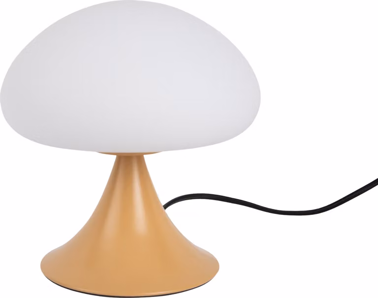 Leitmotiv - Lampada da tavolo Hongo - color ocra - Ø20cm Lampada da tavolo - Lampada da comodino, soggiorno, camera da letto