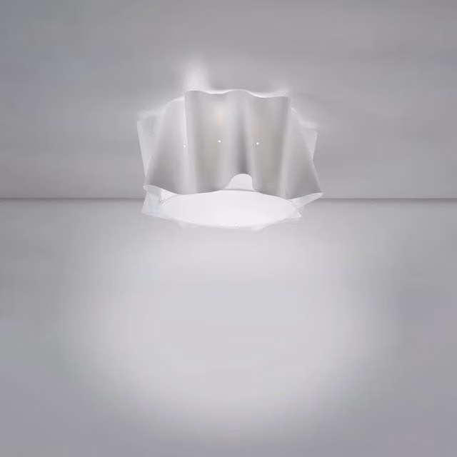 Plafoniera Moderna Linea Zero Polilux Bianco con 3 Luci E27
