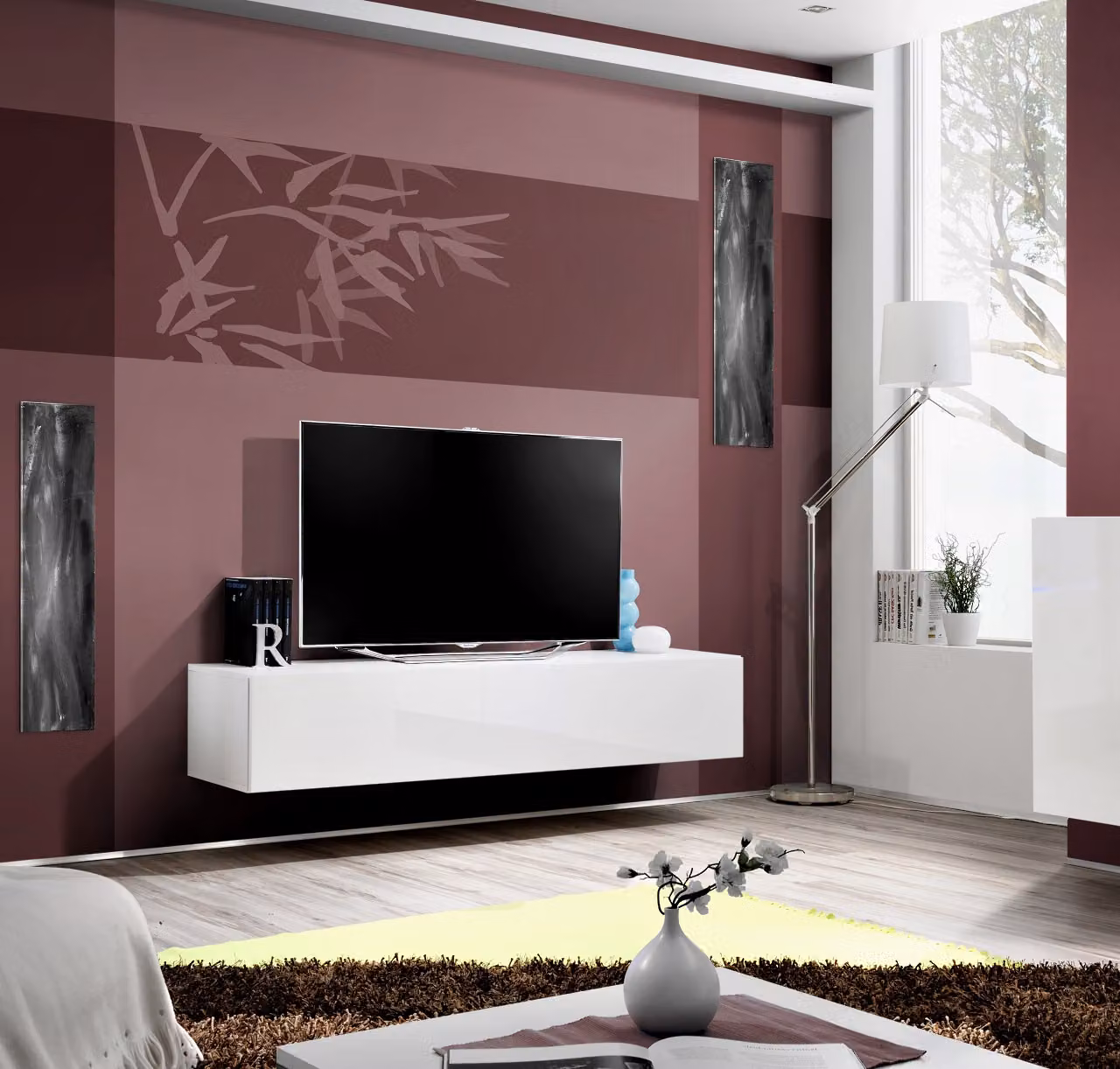 Tavolino per la TV FREYA - bianco