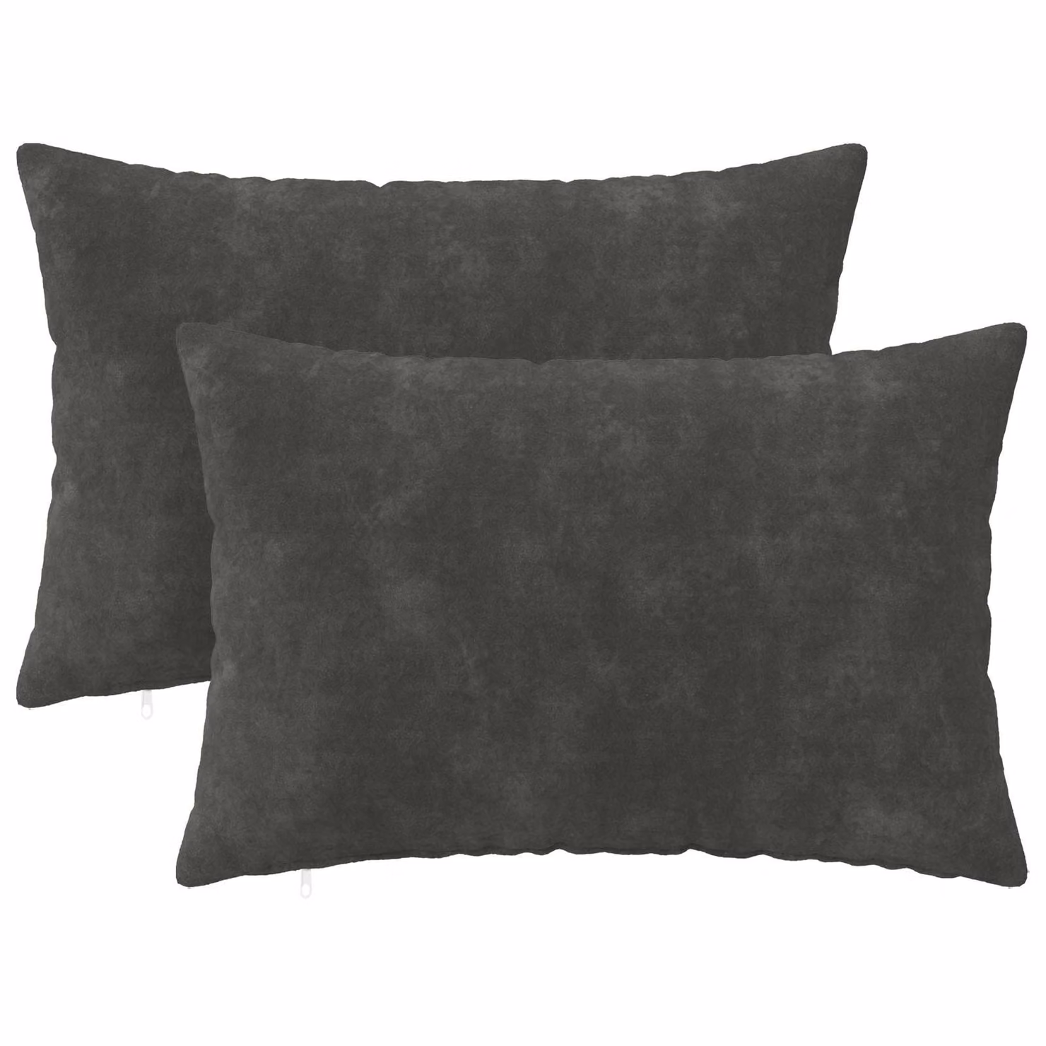 Set di 2 federe vidaXL HEERLEN in microfibra color antracite, L 30 cm x P 50 cm