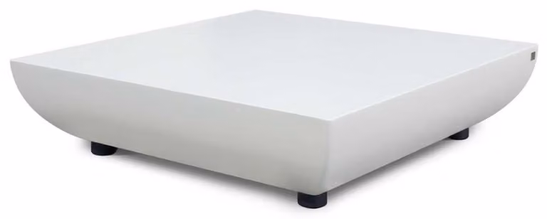Casa Padrino Luxury Garden Table Matt White 100 x 90 x H. 23 cm - Tavolino da caffè resistente alle intemperie - Mobili da giardino - Collezione Luxury