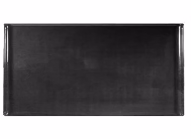 Vassoio rettangolare nero in porcellana diametro 53 x 32,5 cm linea Melamine 2 pezzi