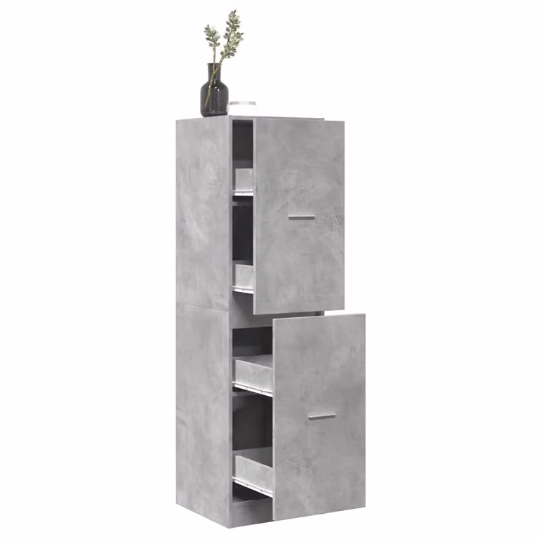 Armadietto da farmacia a parete vidaXL Grigio, L 40 cm, P 41 cm, H 144,5 cm