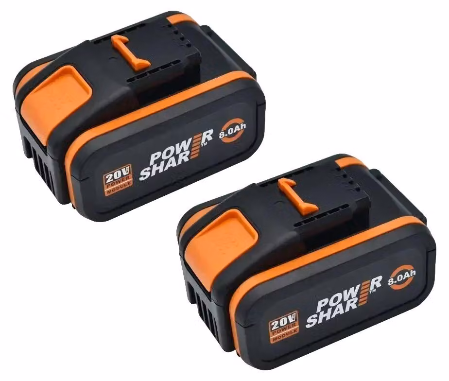 Batteria, capacità 8000 mAh, compatibile con utensili a batteria, 20 V 8,0 Ah x 2
