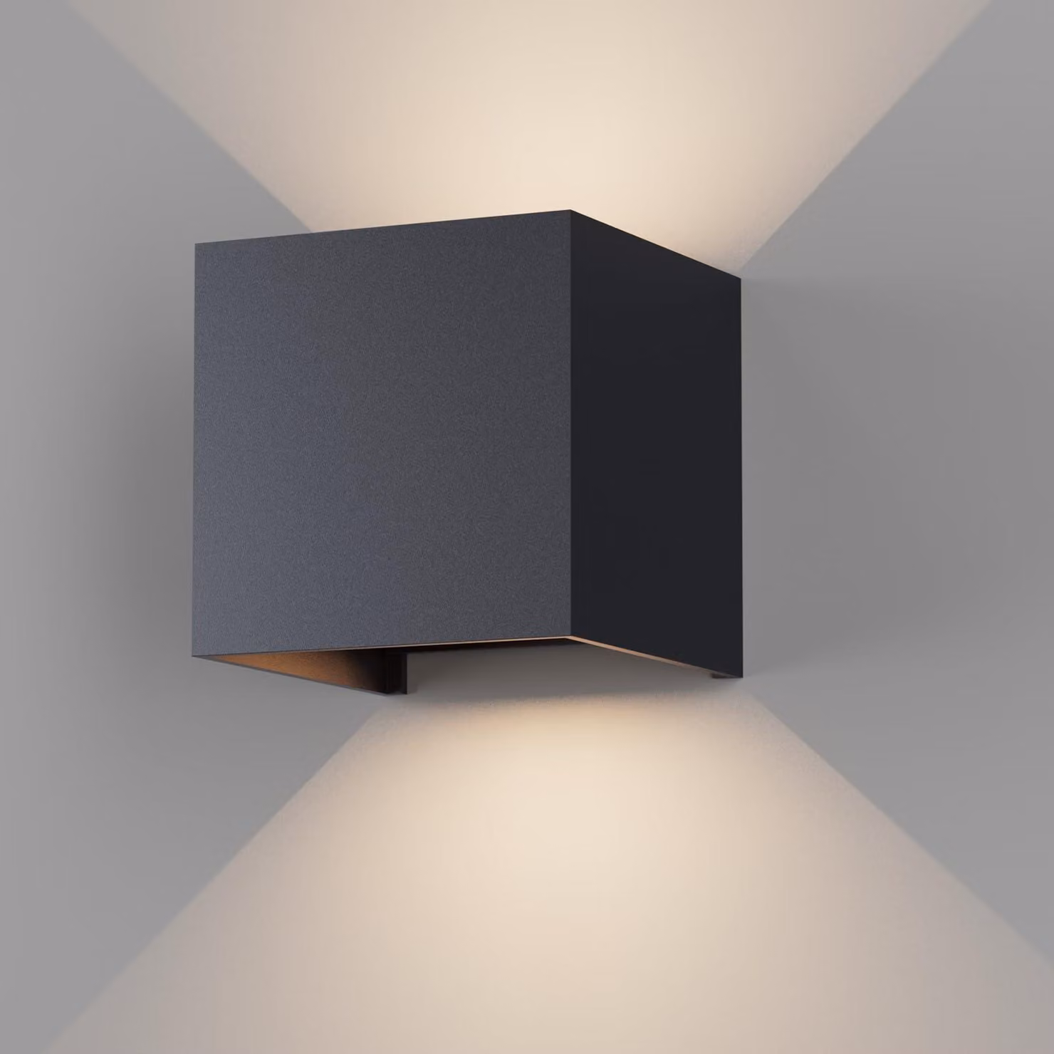 Lampada da parete esterna a LED, 12 W, 4000 K, grado di protezione IP65, colore antracite, regolabile