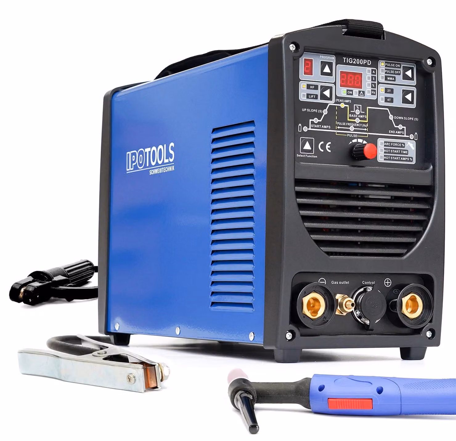 Saldatrice TIG/WIG 200 A DC - Inverter digitale - Adatta per acciaio e acciaio inossidabile